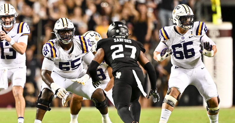 LSU will have a new starter on the OL vs. Alabama (Photo: © Maria Lysaker-Imagn Images/USA Today)